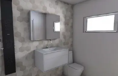 Baño completo con plato de ducha